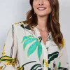 DiDi Blouse Lola in Offwhite with Sunshine print- Blouses