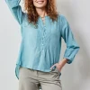 DiDi Blouse Lucy in Dusty Turqoise- Blouses