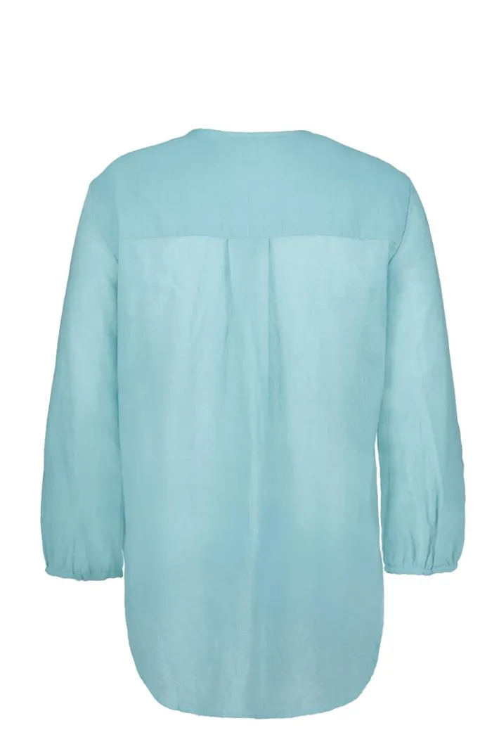 DiDi Blouse Lucy in Dusty Turqoise- Blouses