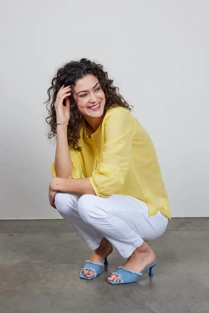 DiDi Blouse Lucy in Light yellow- Blouses