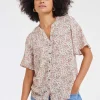 DiDi Blouse Manna Pink Fuji XS print- Blouses