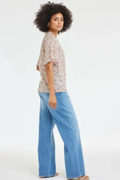 DiDi Blouse Manna Pink Fuji XS print- Blouses