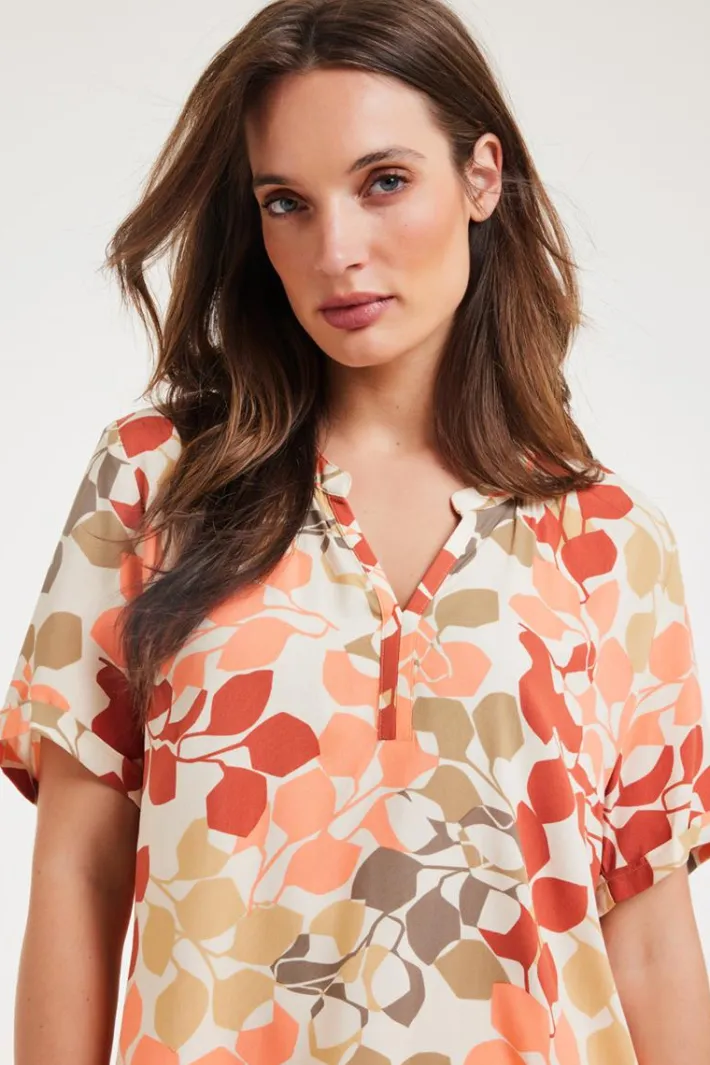 DiDi Blouse Moana Bright leaves print- Blouses