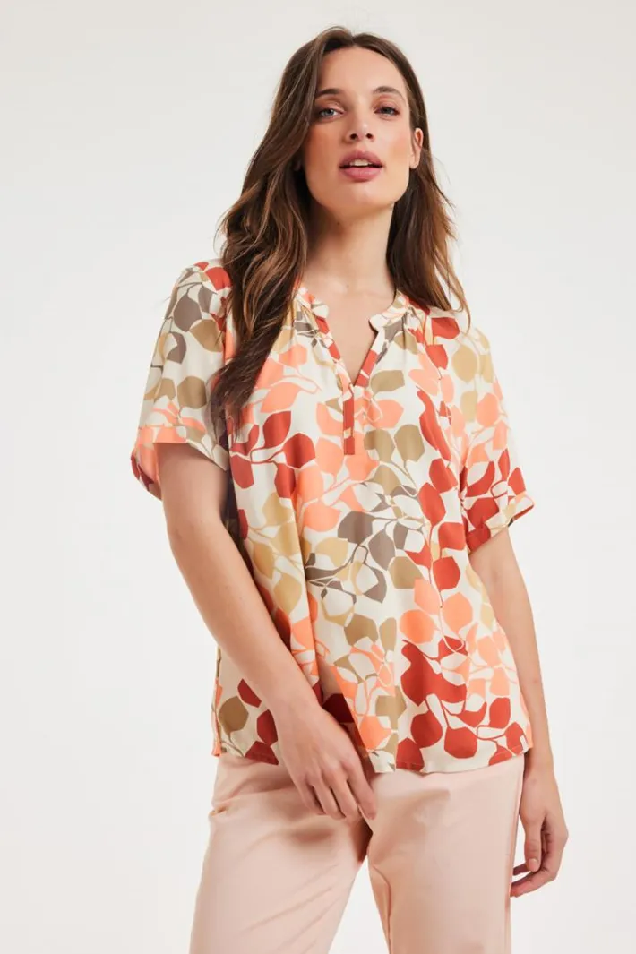 DiDi Blouse Moana Bright leaves print- Blouses