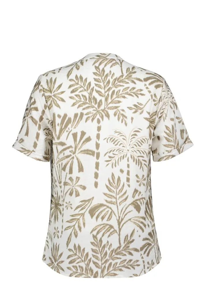 DiDi Blouse Moana Offwhite Palmer print- Blouses