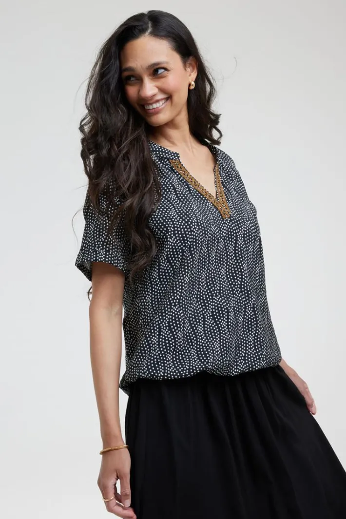 DiDi Blouse Moon Flowing print- Blouses