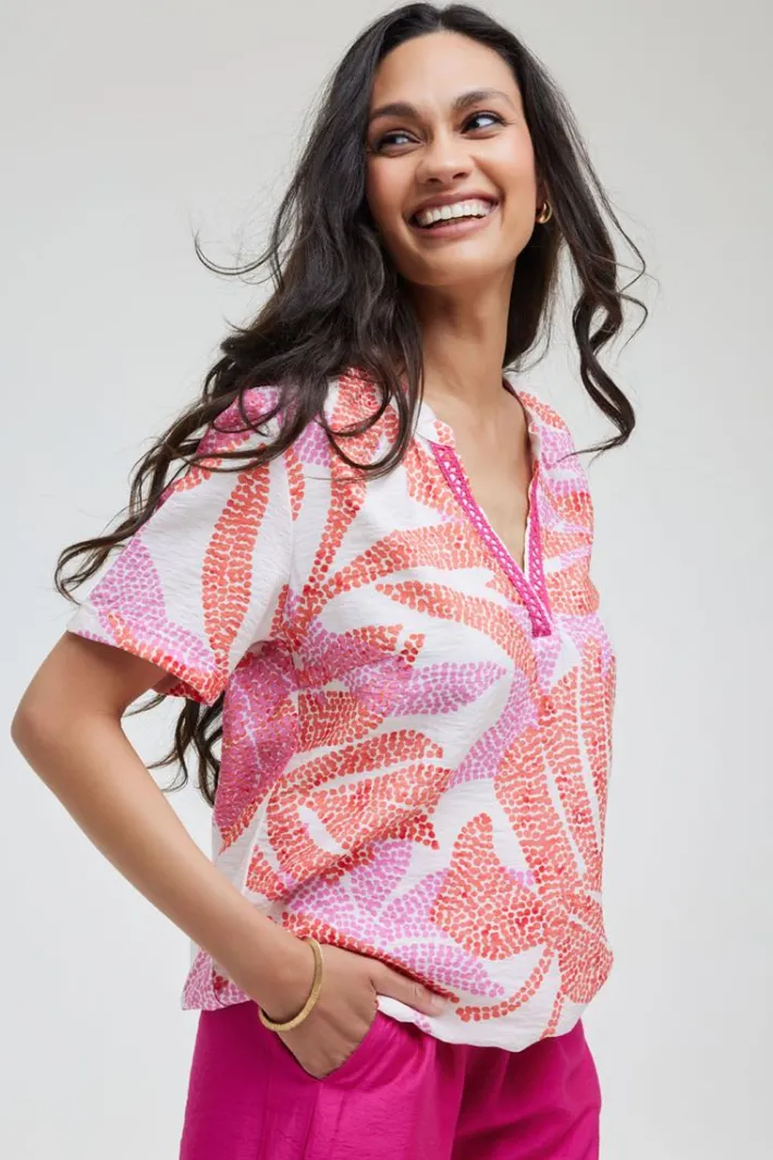 DiDi Blouse Moon Pink Bahia print- Blouses