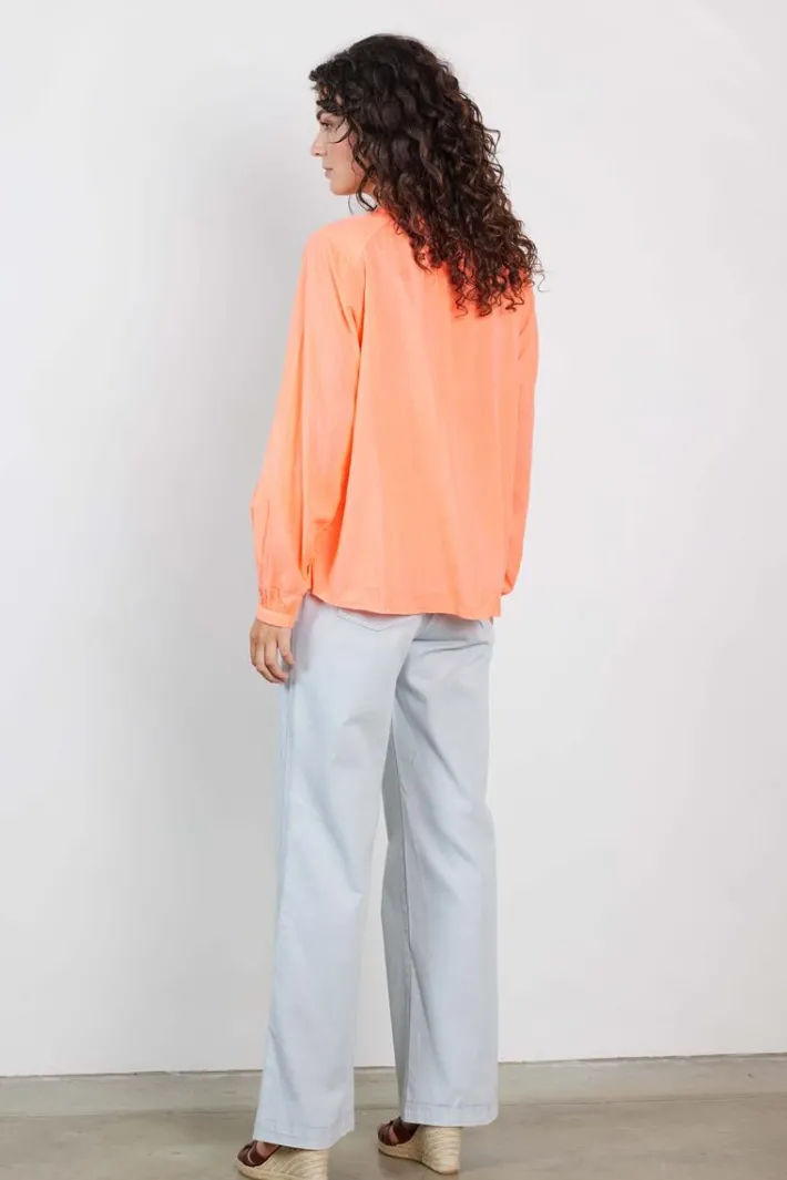 DiDi Blouse Nelsa Neon orange- Blouses
