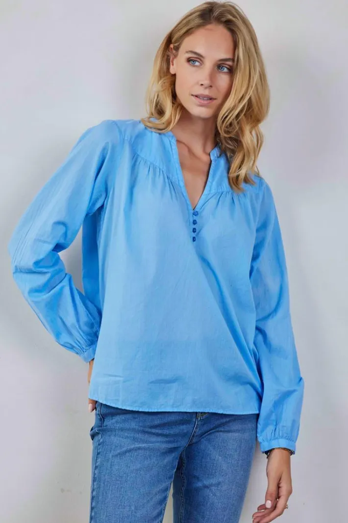 DiDi Blouse Nelsa Sky blue- Blouses