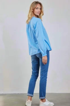 DiDi Blouse Nelsa Sky blue- Blouses