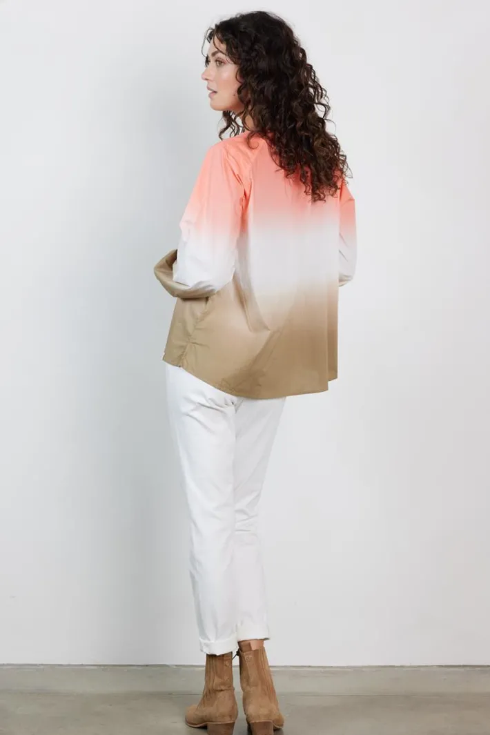 DiDi Blouse Nelsi dip dye Neon orange- Blouses