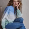 DiDi Blouse Nelsi dip dye Sky blue- Blouses
