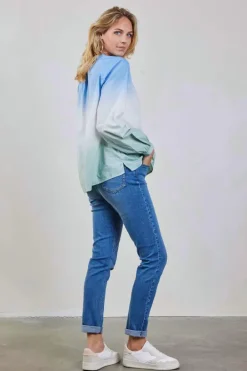 DiDi Blouse Nelsi dip dye Sky blue- Blouses