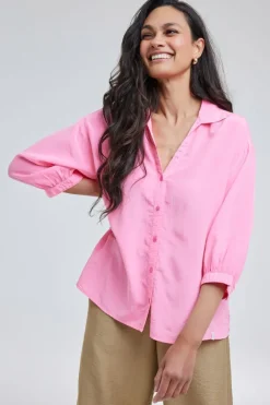 DiDi Blouse Nena Neon pink- Blouses