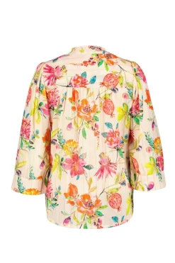 DiDi Blouse Nice in Light pink with Paradise print- Blouses