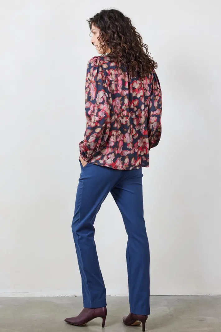 DiDi Blouse Nilly Darkblue Dewdrop print- Blouses