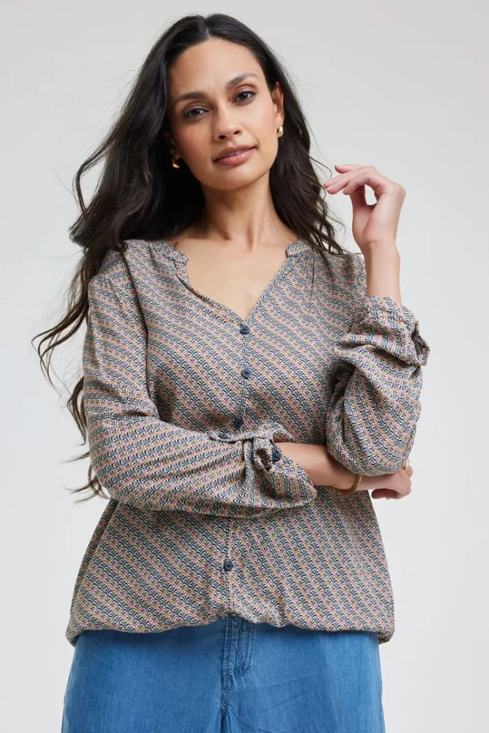 DiDi Blouse Nilly Sand Pure print- Blouses