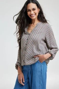 DiDi Blouse Nilly Sand Pure print- Blouses