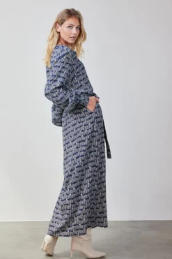 DiDi Blouse Party Dark blue Glow print- Blouses
