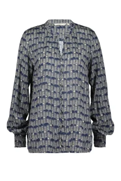 DiDi Blouse Party Dark blue Glow print- Blouses