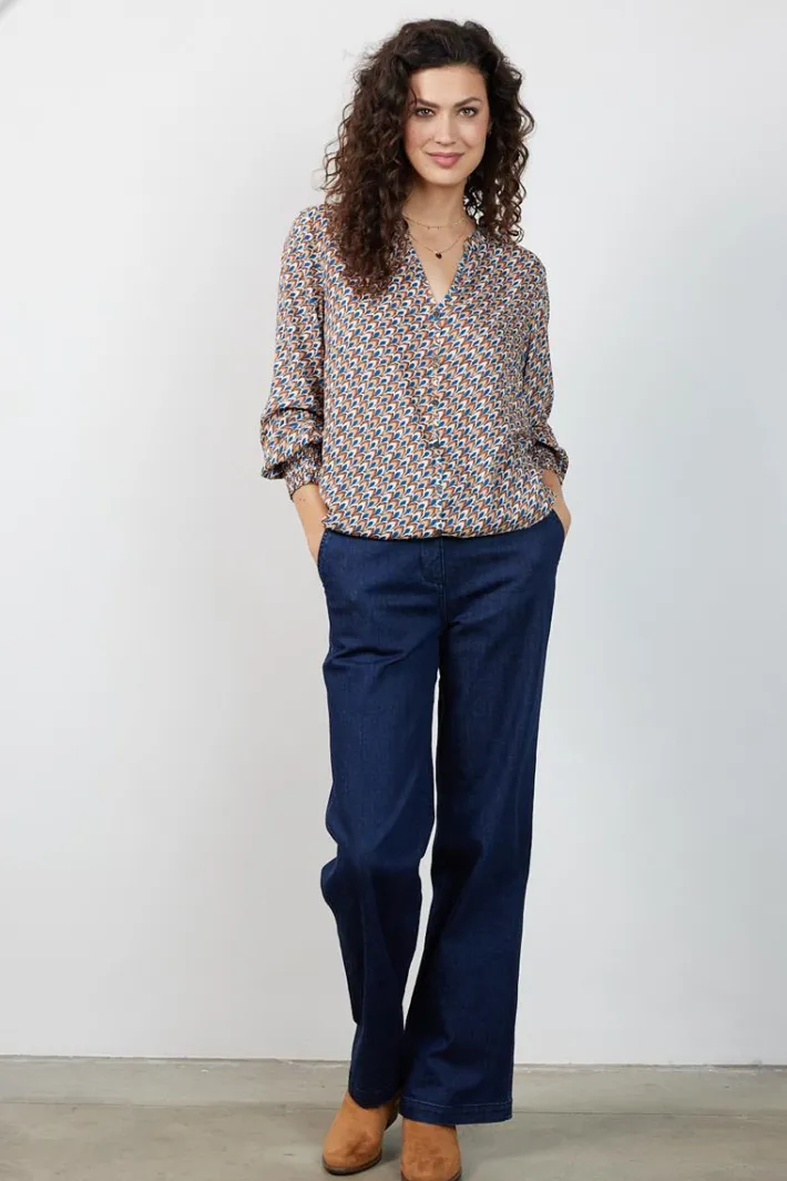 DiDi Blouse Party Sand Plume print- Blouses