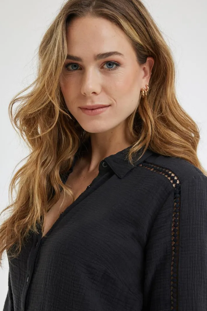 DiDi Blouse Ponza Black- Blouses
