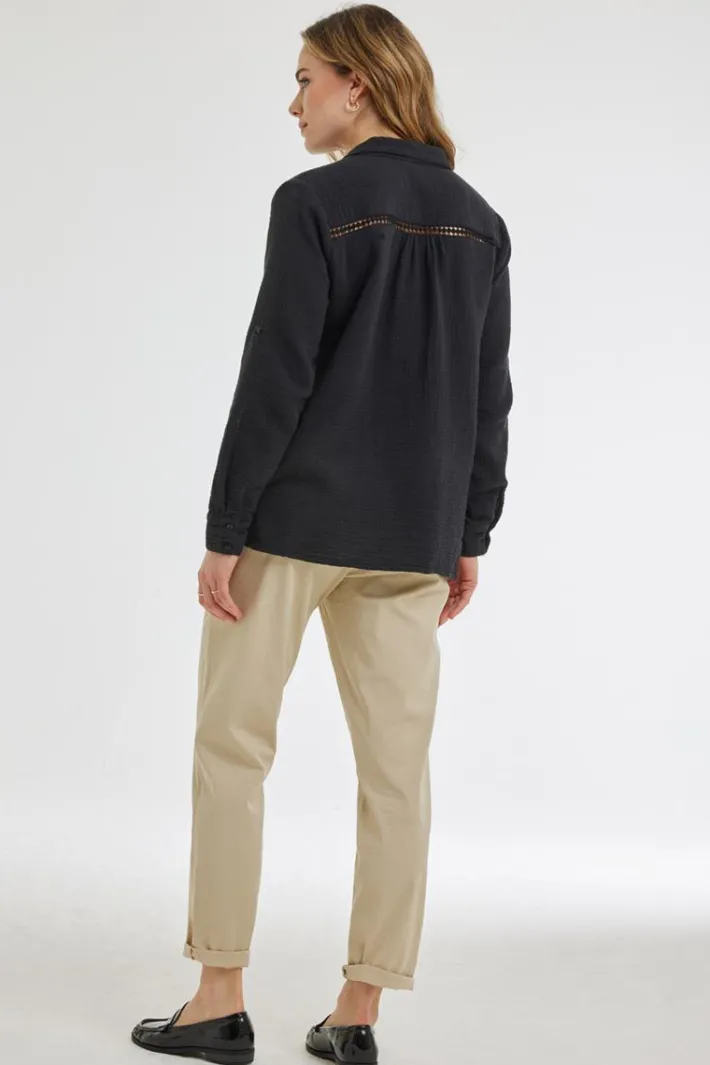 DiDi Blouse Ponza Black- Blouses