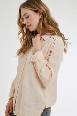 DiDi Blouse Ponza Blush pink- Blouses