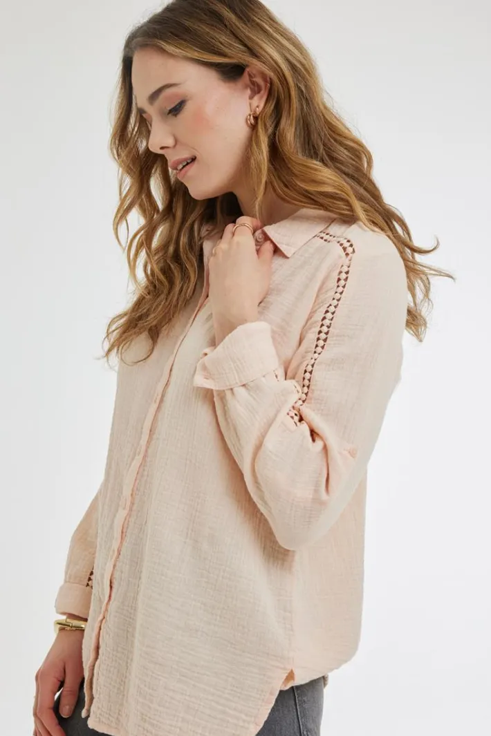 DiDi Blouse Ponza Blush pink- Blouses