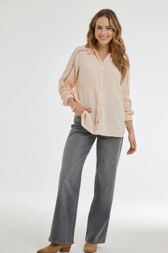 DiDi Blouse Ponza Blush pink- Blouses