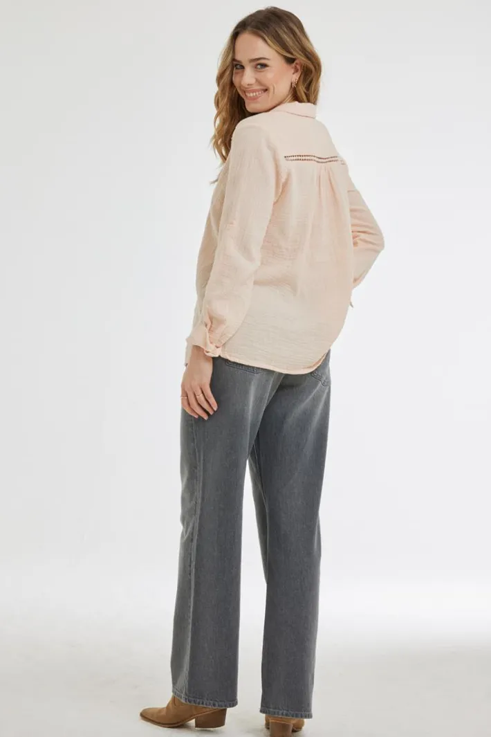 DiDi Blouse Ponza Blush pink- Blouses