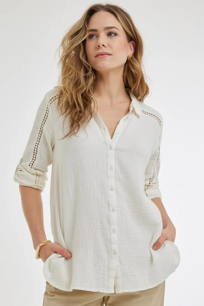 DiDi Blouse Ponza Offwhite- Blouses
