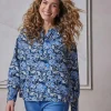 DiDi Blouse Sari Blue Lotti print- Blouses
