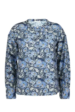 DiDi Blouse Sari Blue Lotti print- Blouses