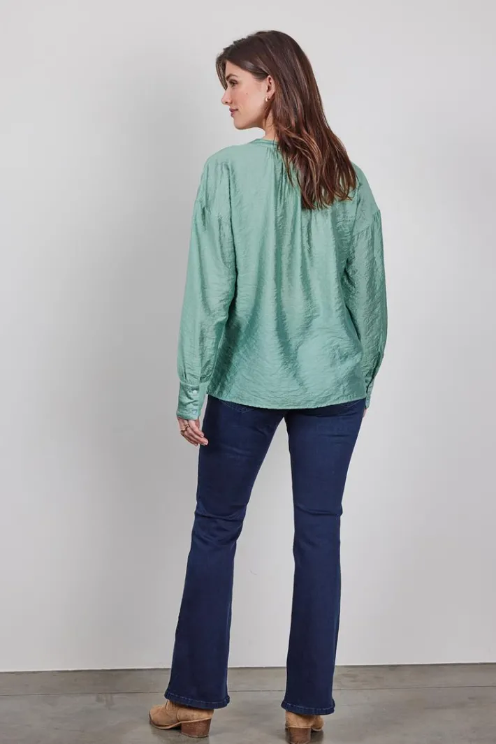 DiDi Blouse Sari in granite green- Blouses