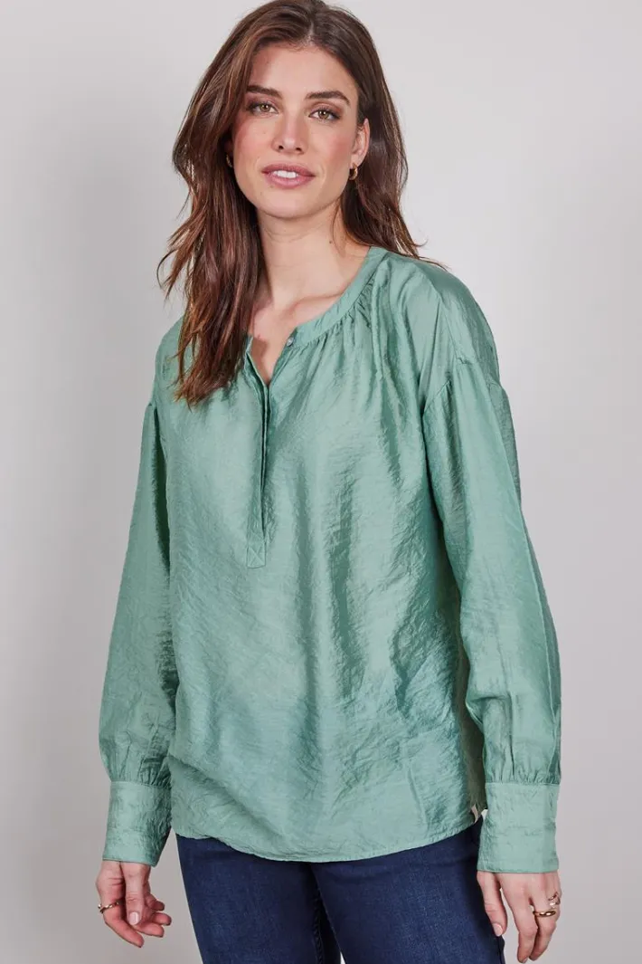 DiDi Blouse Sari in granite green- Blouses