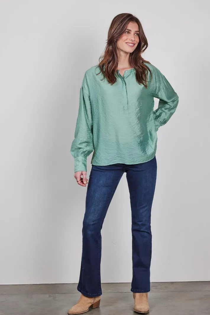 DiDi Blouse Sari in granite green- Blouses