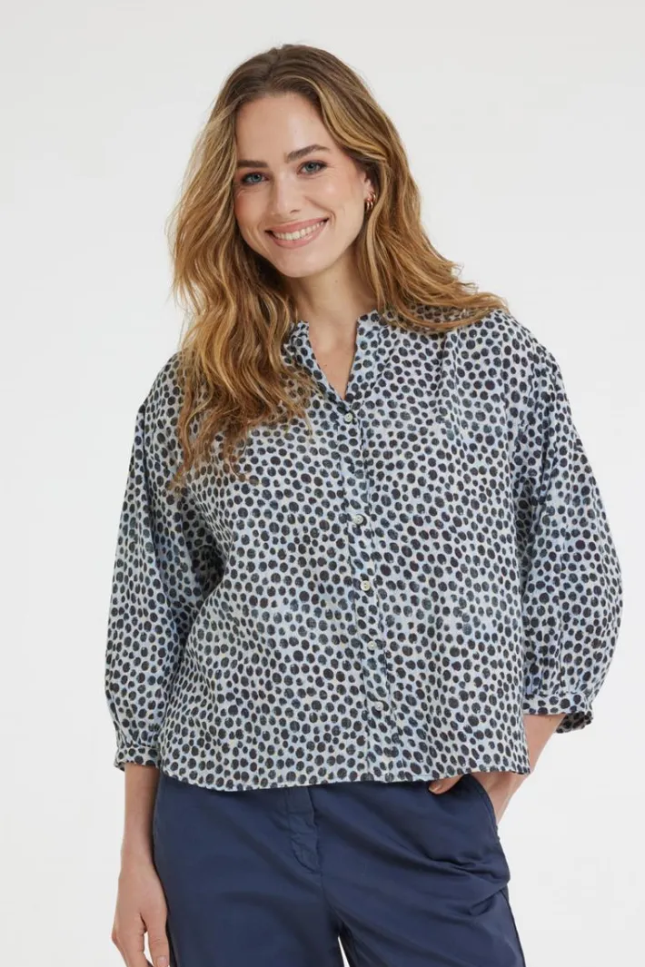DiDi Blouse Senna Painted dot print- Blouses