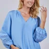 DiDi Blouse Soleil Placid blue- Blouses