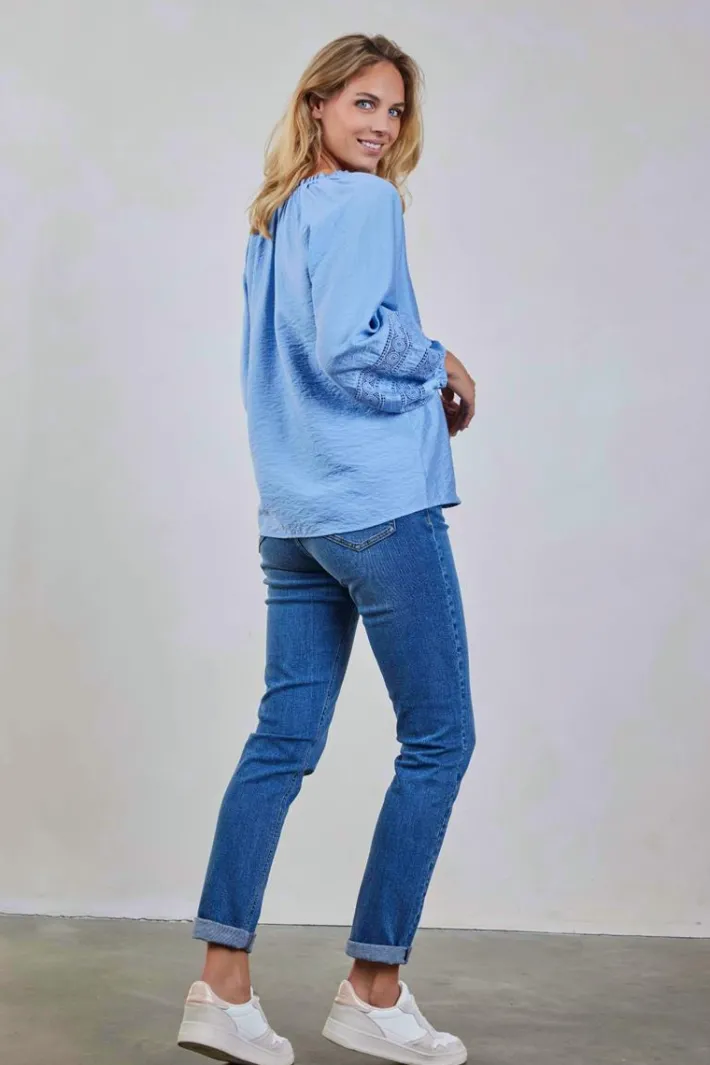 DiDi Blouse Soleil Placid blue- Blouses