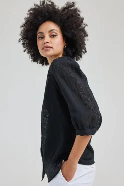 DiDi Blouse Tale Black- Blouses
