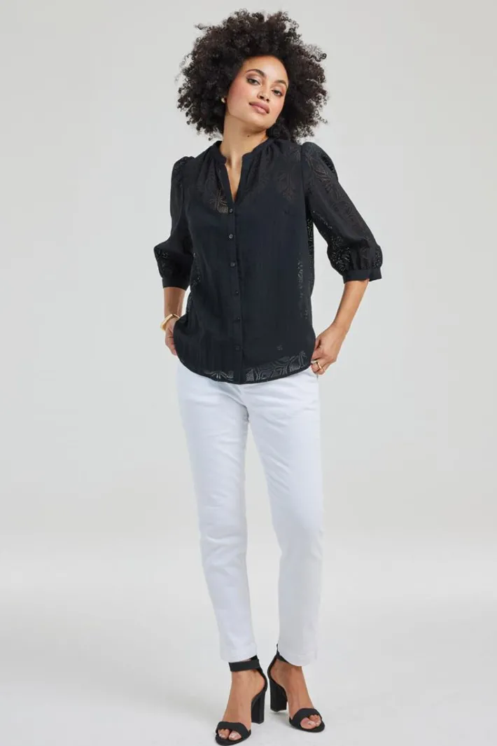 DiDi Blouse Tale Black- Blouses