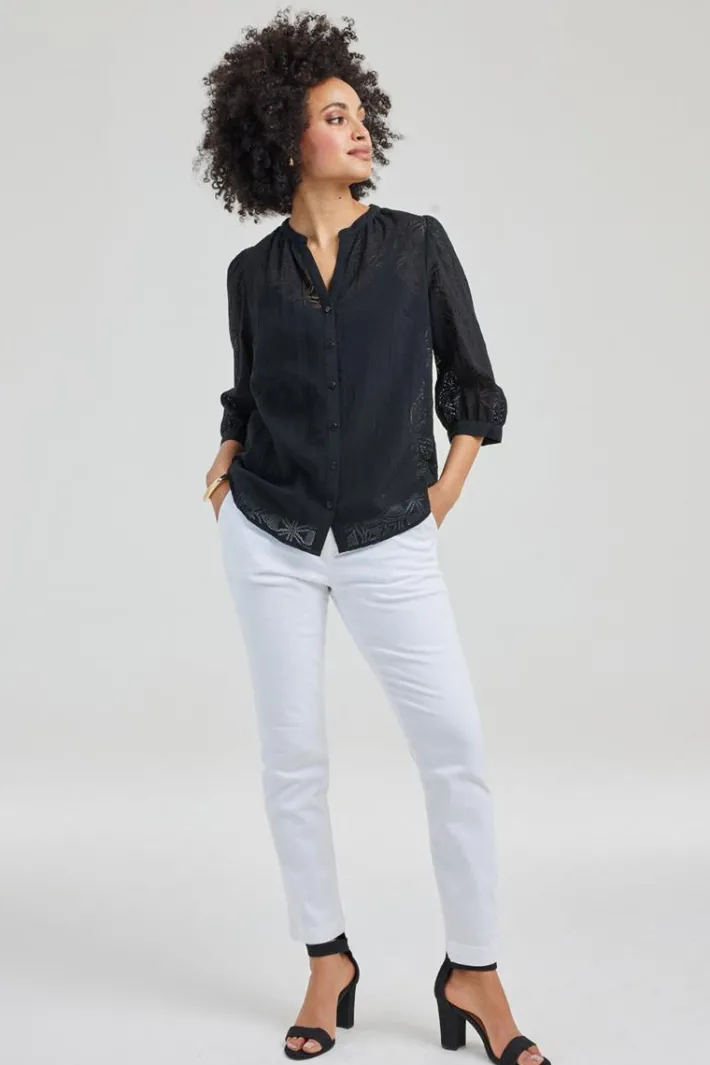 DiDi Blouse Tale Black- Blouses
