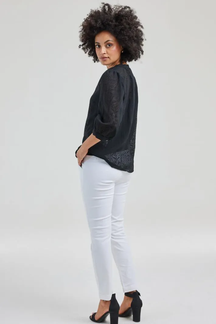 DiDi Blouse Tale Black- Blouses