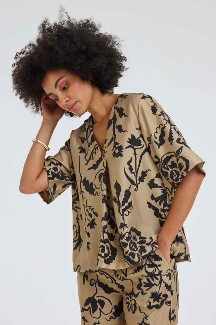 DiDi Blouse Tess Bouquet hunt print- Blouses