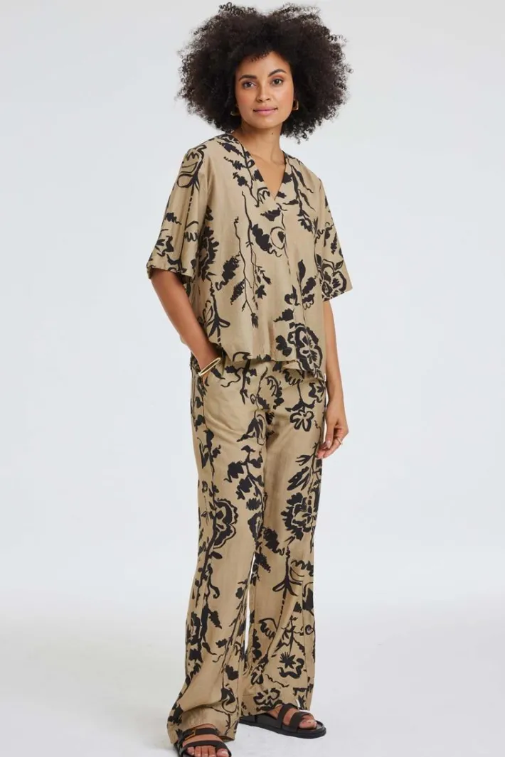 DiDi Blouse Tess Bouquet hunt print- Blouses