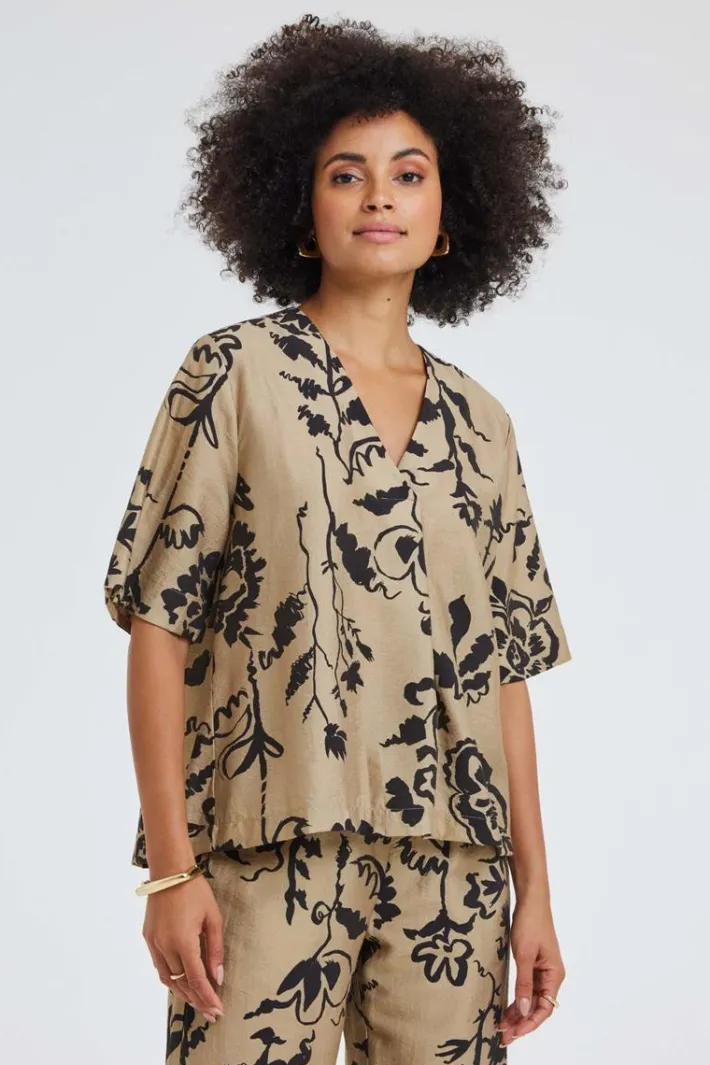DiDi Blouse Tess Bouquet hunt print- Blouses