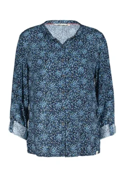 DiDi Blouse Tyla Dark blue Fuji XS print- Blouses