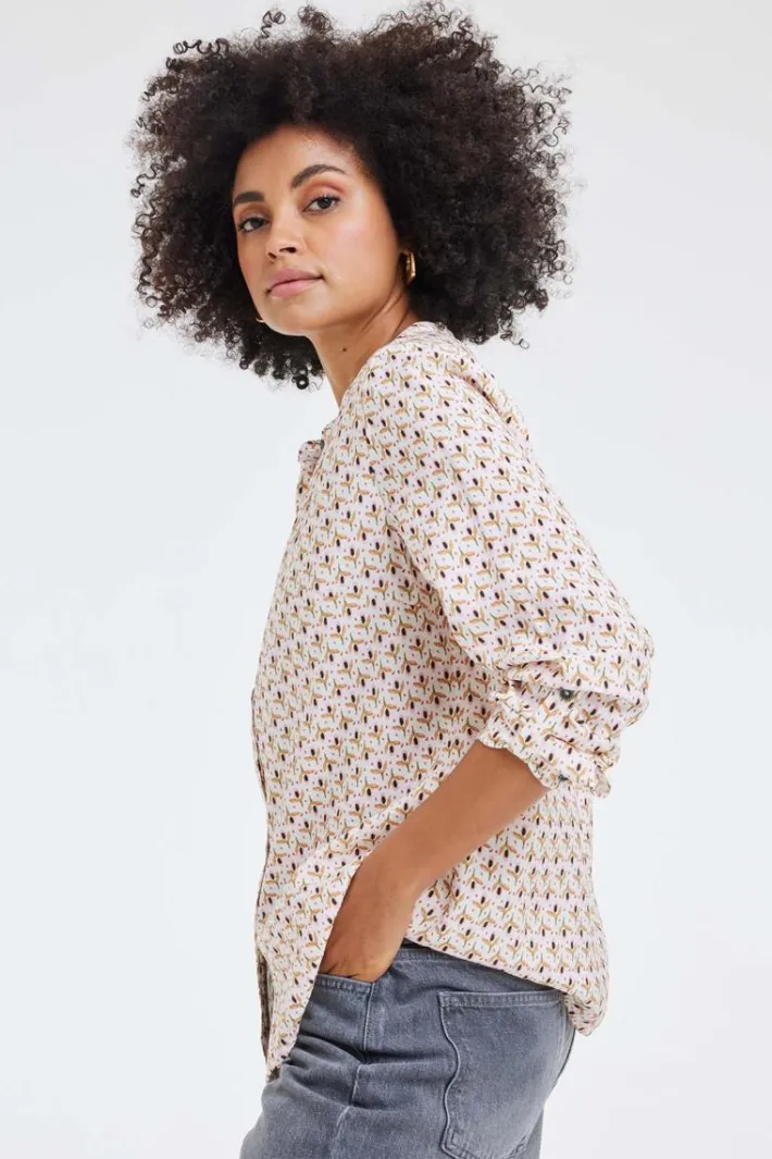 DiDi Blouse Tyla Offwhite Pixie print- Blouses