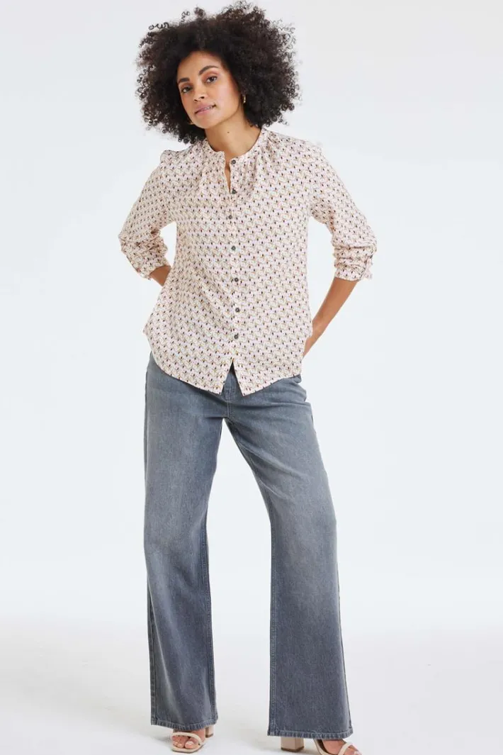DiDi Blouse Tyla Offwhite Pixie print- Blouses